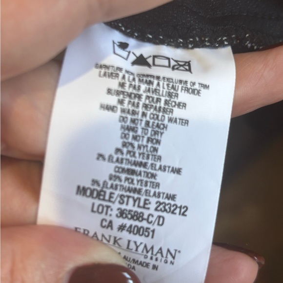 Frank Lyman Design Black and White Zip Blazer Jacket Size 14 - Picture 5 of 5